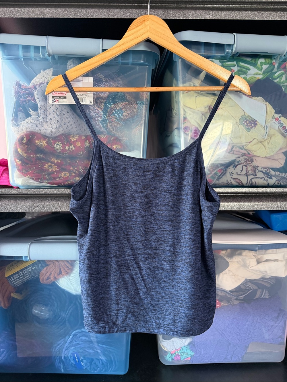 Outdoor Voices Cloudknit Cami Navy Blue Lightweight Spaghetti Strap XXL